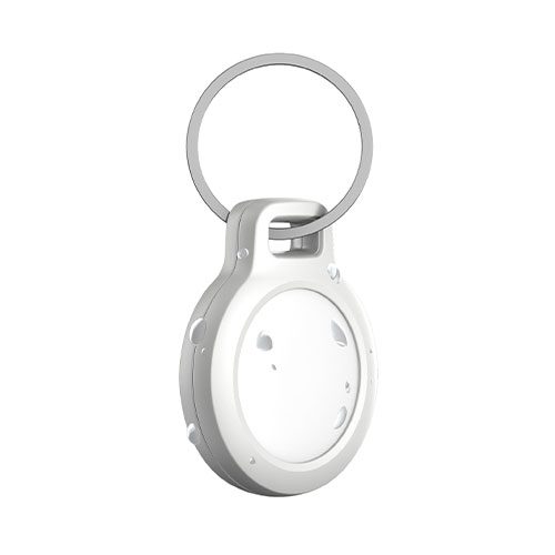Nomad puzdro Rugged Keychain pre Airtag - White 