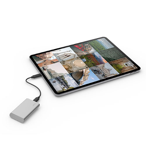LaCie Portable SSD 2TB USB-C - Moon Silver 
