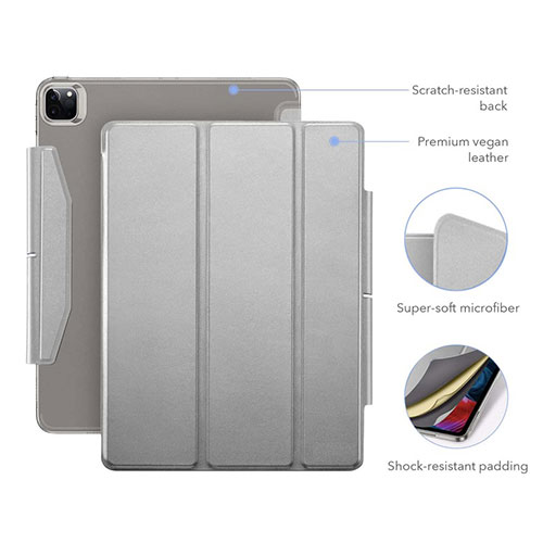 ESR puzdro Ascend Trifold Case pre iPad Pro 12.9" 2021 - Silver Gray 