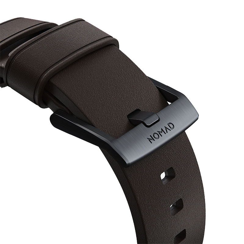 Nomad kožený remienok pre Apple Watch 44-49mm - Active Pro Brown Black Hardware 