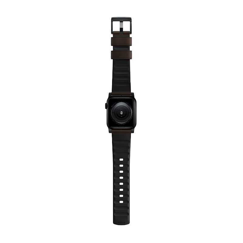 Nomad kožený remienok pre Apple Watch 44-49mm - Active Pro Brown Black Hardware 