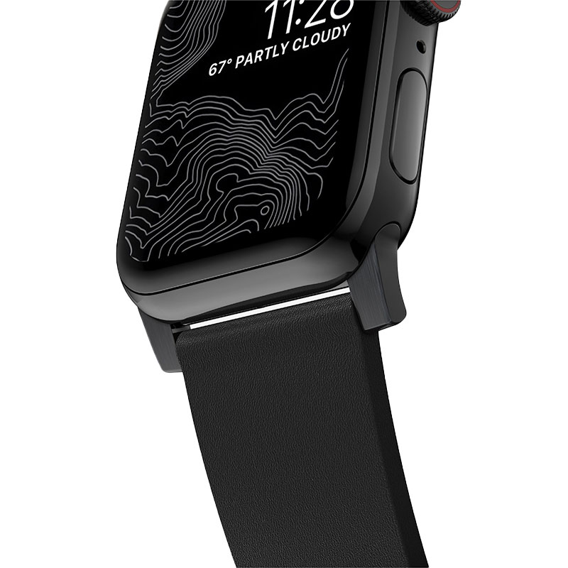 Nomad kožený remienok pre Apple Watch 44-49mm - Active Pro Black Black Hardware 