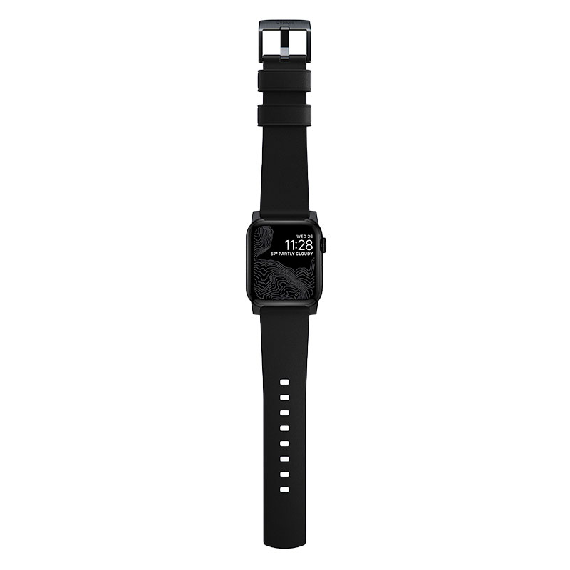 Nomad kožený remienok pre Apple Watch 44-49mm - Active Pro Black Black Hardware 