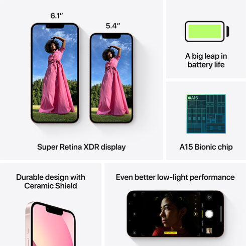 iPhone 13 128 GB ružový 