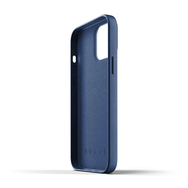 Mujjo kryt Full Leather Case pre iPhone 13 Pro Max - Monaco Blue 