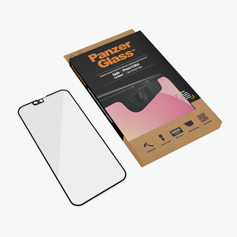 PanzerGlass ochranné sklo Camslider AB pre iPhone 13 mini - Black Frame 