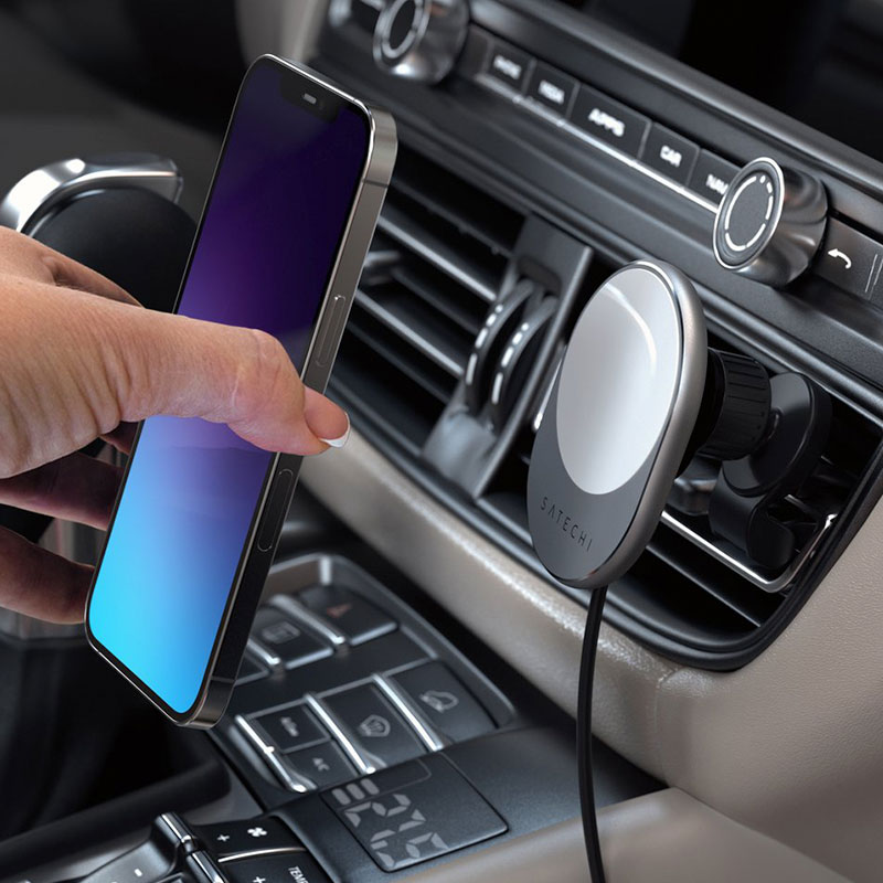 Satechi Magnetic Wireless Car Charger - Space Gray 