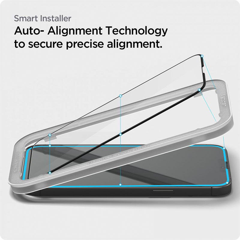 Spigen ochranné sklo Glas.tR AlignMaster pre iPhone 13 Pro Max 2 ks - Black Frame 
