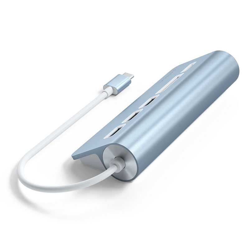 Satechi USB-C Hub & Card Reader - Blue Aluminium 