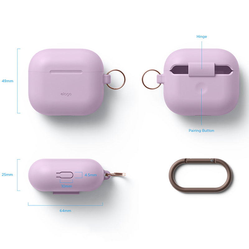 Elago Airpods 3 Silicone Hang Case - Lavender 