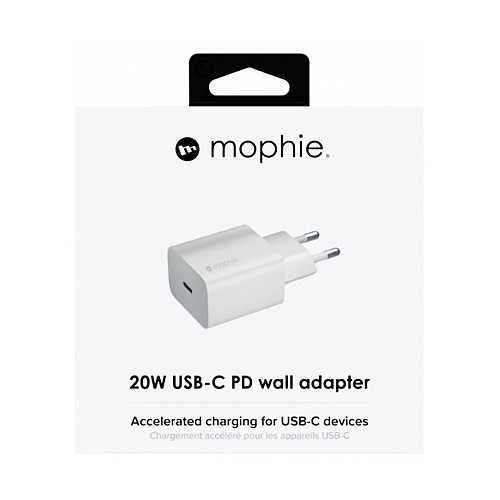 Mophie - Sieťový adaptér 20W USB-C PD - biela 