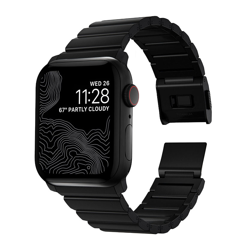 Nomad remienok pre Apple Watch 44-49 mm - Titanium Band/Black Hardware 