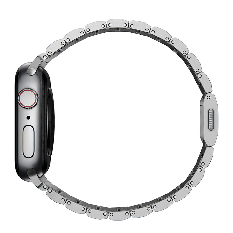 Nomad remienok pre Apple Watch 42/44/45 mm - Titanium Band/Silver Hardware 