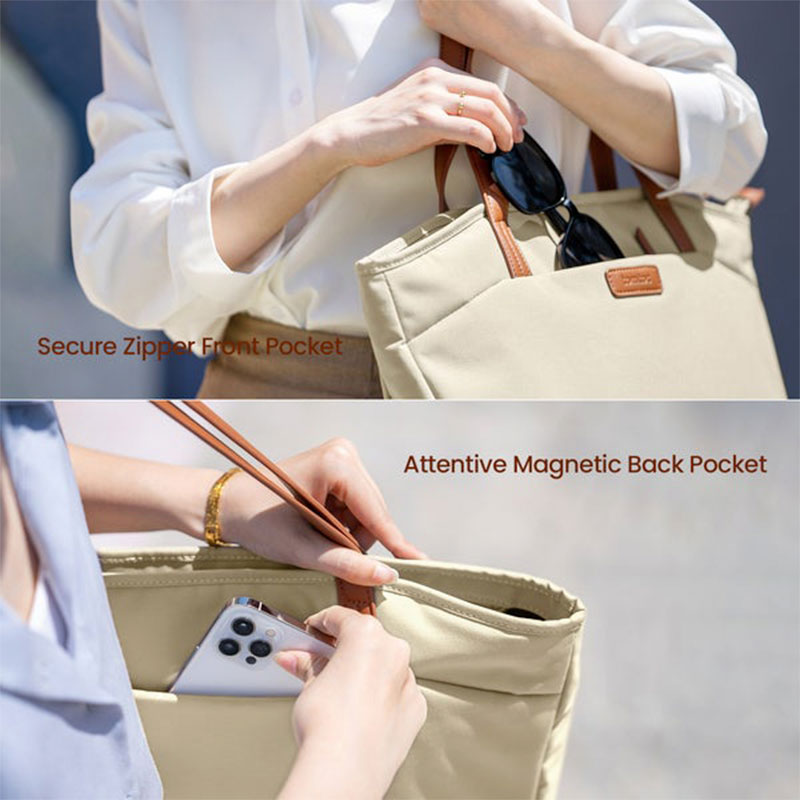 TomToc taška Lady Collection A53 Tote Bag pre Macbook Pro 16" - Khaki 