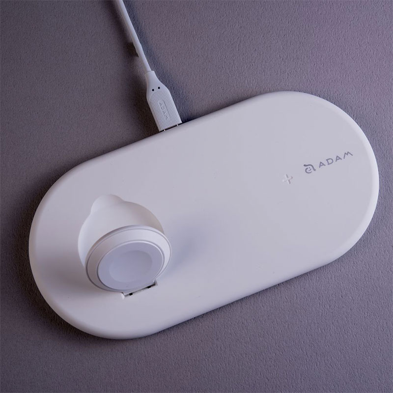 Adam Elements Omnia Q2 2-in-1 Fast Charging Stand - White 