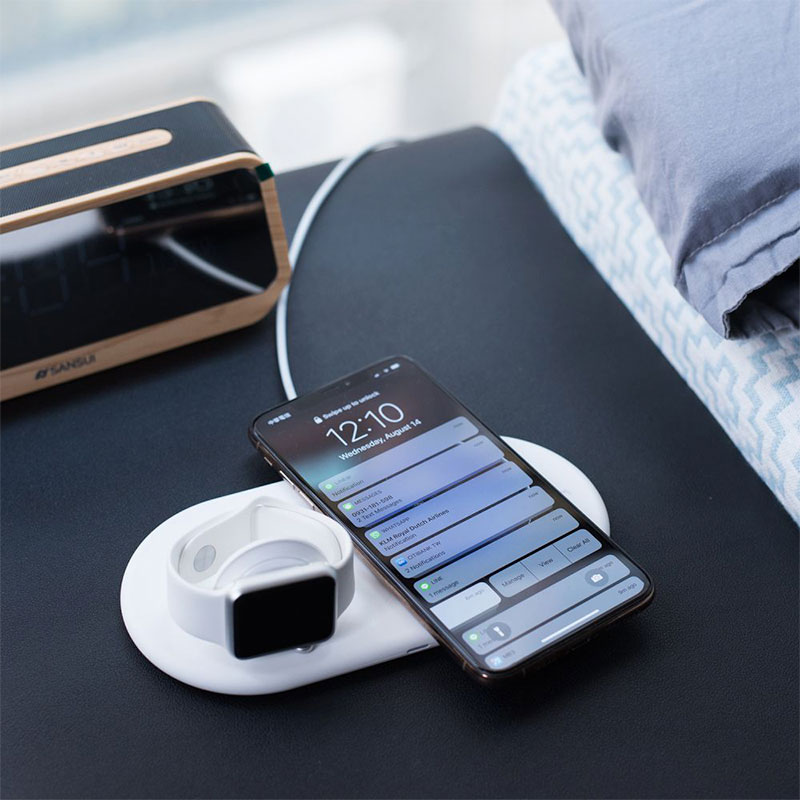 Adam Elements Omnia Q2 2-in-1 Fast Charging Stand - White 