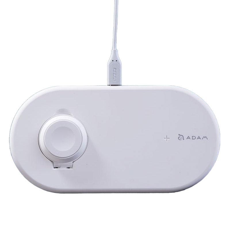 Adam Elements Omnia Q2 2-in-1 Fast Charging Stand - White 