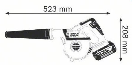 BOSCH Akumulátorové dúchadlo GBL 18V-120, solo 