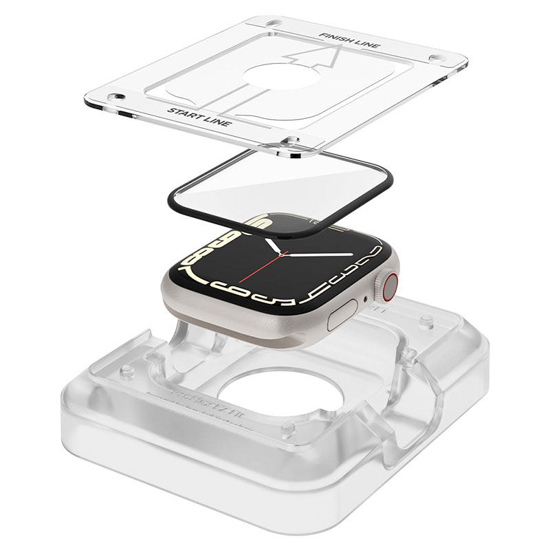 Spigen ochranné sklo Pro Flex pre Apple Watch 7/8 41mm - Clear 