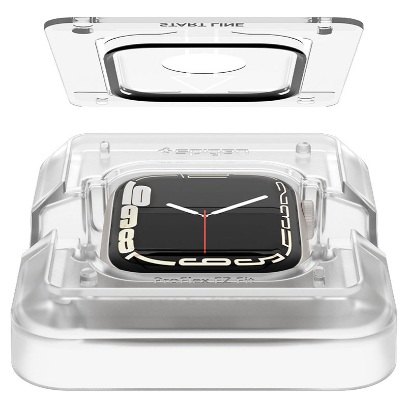 Spigen ochranné sklo Pro Flex pre Apple Watch 7/8 41mm - Clear 