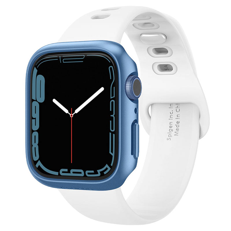 Spigen kryt Thin Fit pre Apple Watch 7/8 45mm - Metallic Blue 