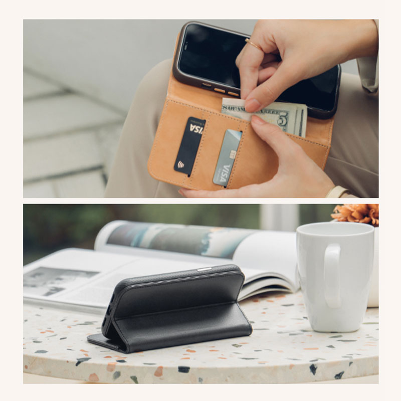 Moshi puzdro Overture with Detachable Magnetic Wallet pre iPhone 12 mini - Luna Pink 