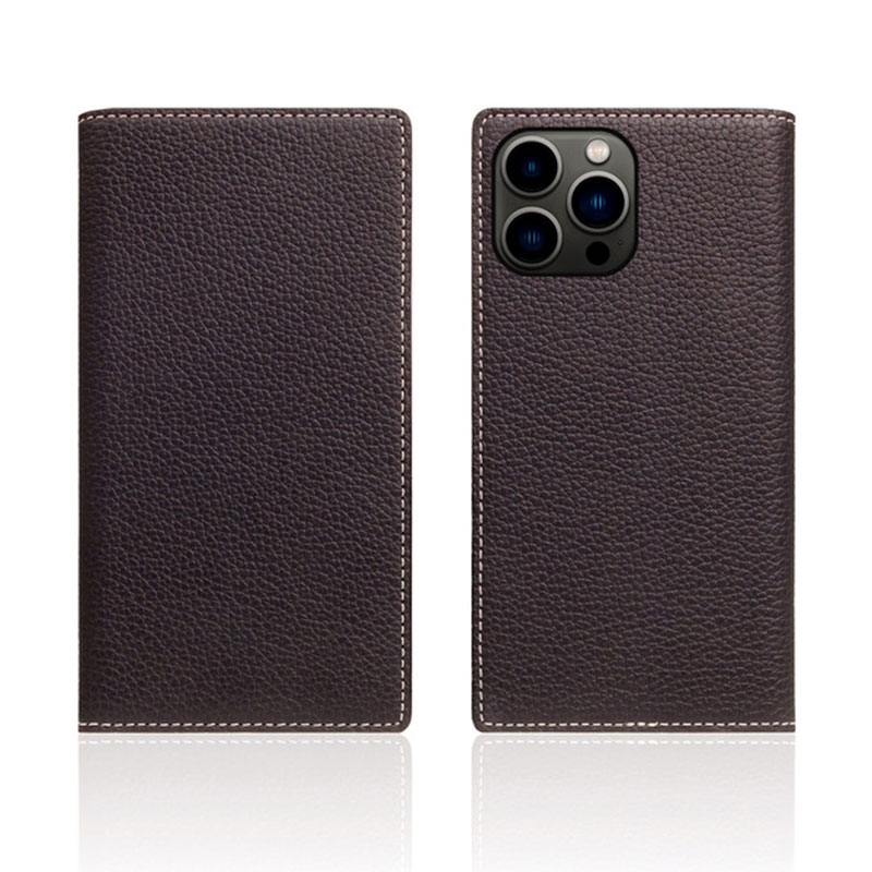 SLG Design puzdro D8 Full Grain Leather pre iPhone 13 Pro Max - Brown Cream 