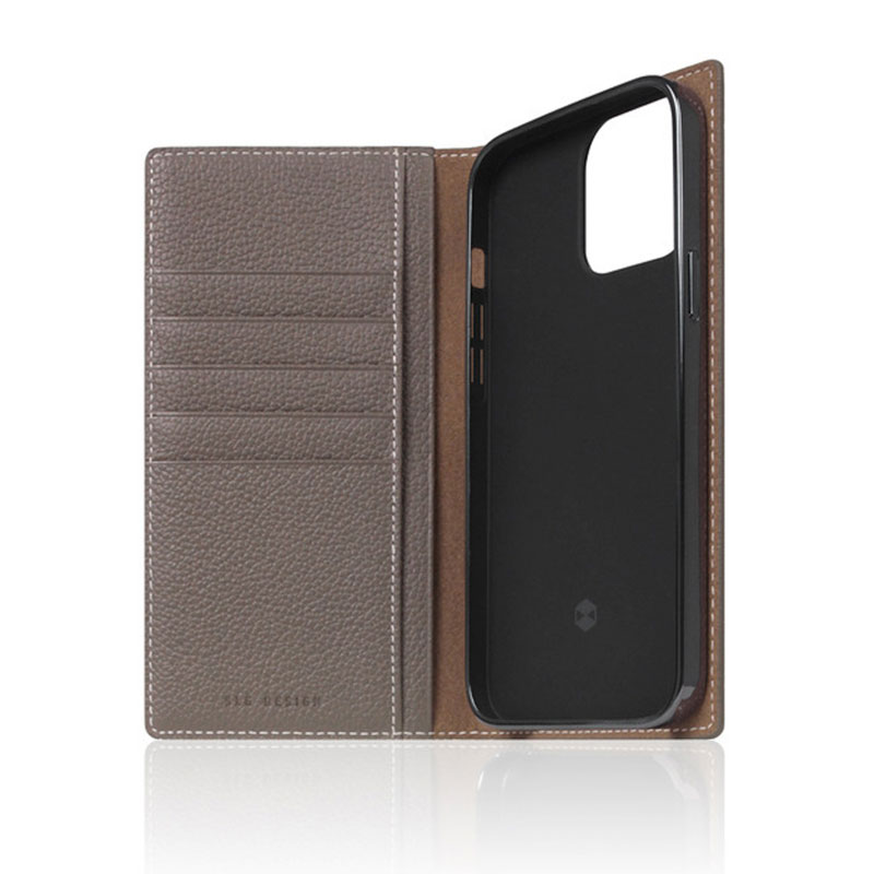 SLG Design puzdro D8 Full Grain Leather pre iPhone 13 Pro Max - Etoff Cream 