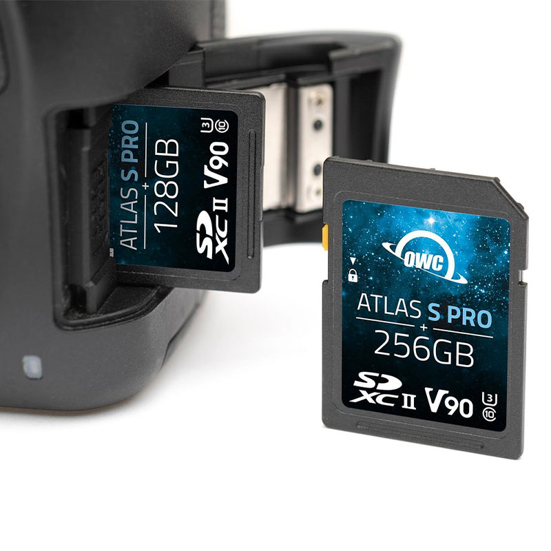 OWC 256GB Atlas S Pro SDXC UHS-II V90 Media Card 