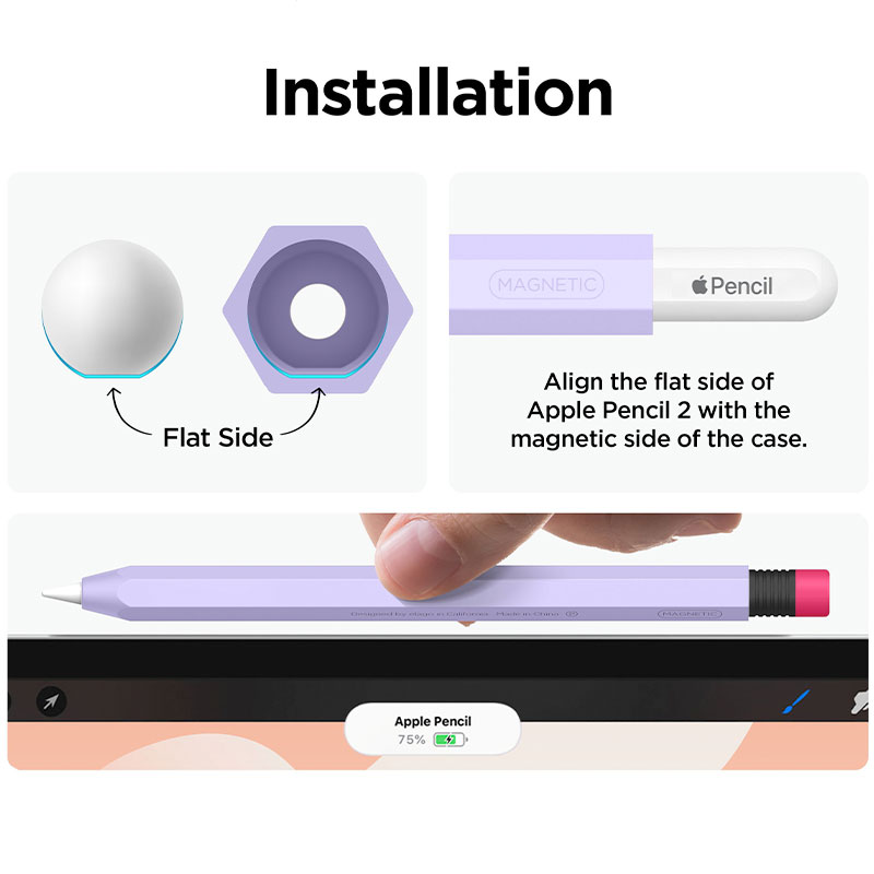 Elago kryt Classic Pencil Case pre Apple Pencil 2nd Gen & Pencil Pro - Lavender 