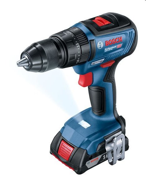 BOSCH Akumulátorový príklepový vŕtací skrutkovač GSB 18V-50, kufor 