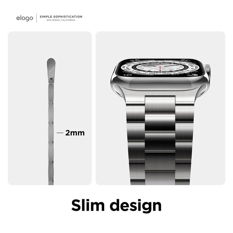 Elago remienok Metal Band pre Apple Watch 44/45/46mm - Black 