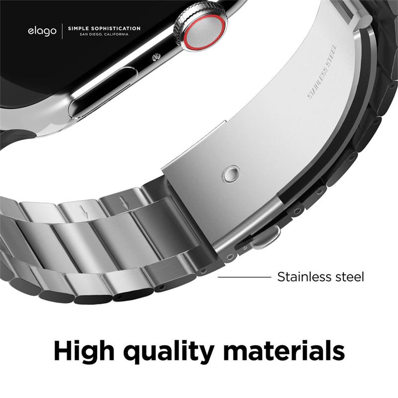 Elago remienok Metal Band pre Apple Watch 44/45/46mm - Black 