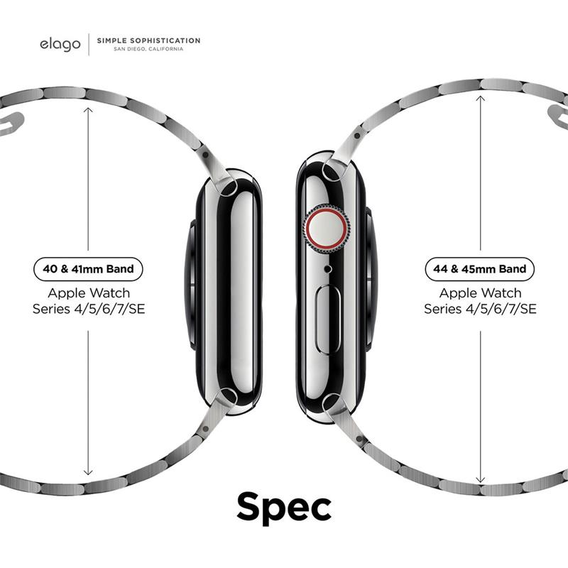 Elago remienok Metal Band pre Apple Watch 44/45/46mm - Black 