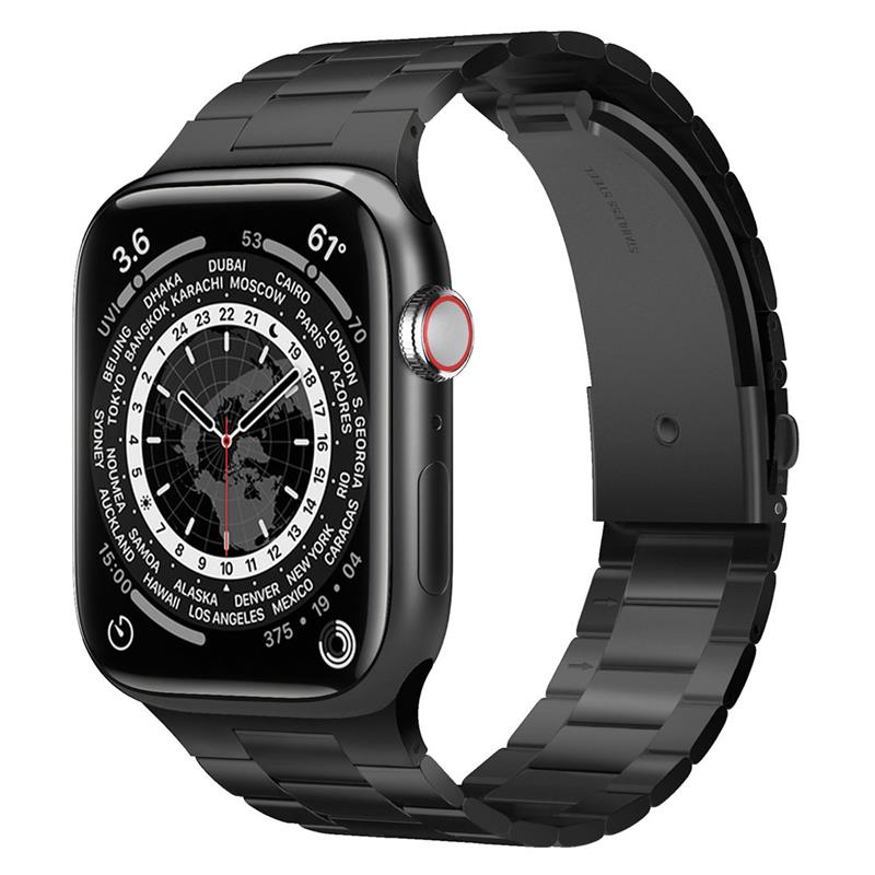Elago remienok Metal Band pre Apple Watch 44/45/46mm - Black 