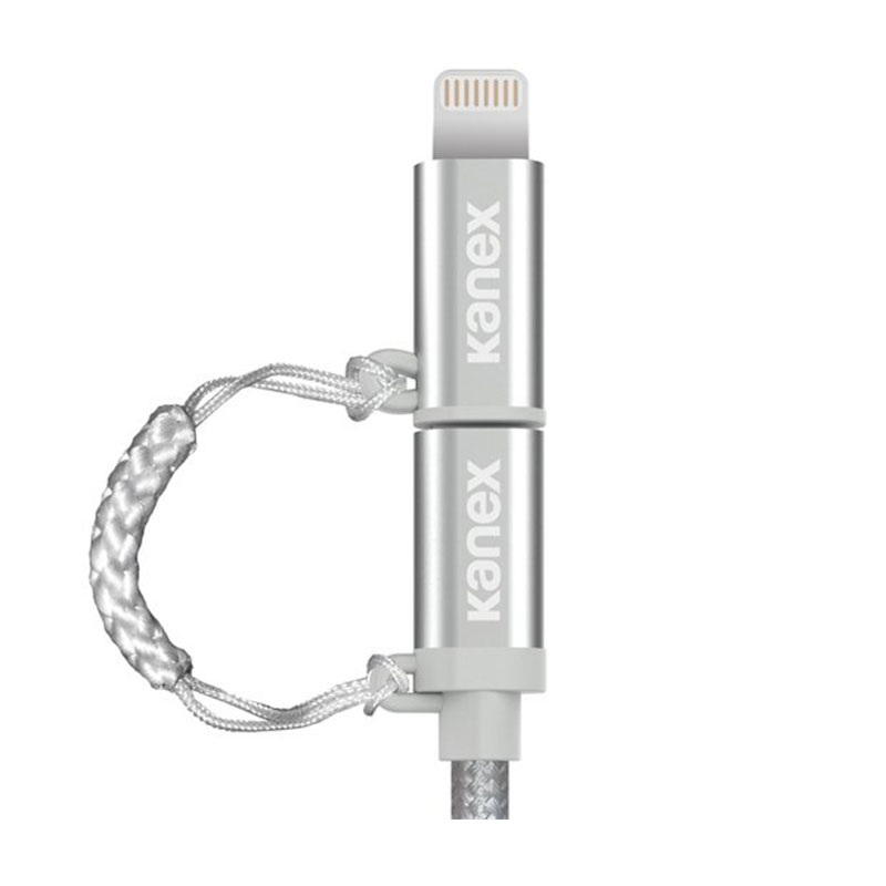 Kanex kábel Premium Lightning Cable + Micro USB Combo 1.2m - Silver 