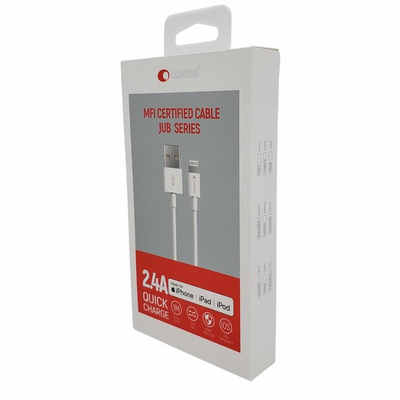 Comma kábel Jub Series USB to Lightning 1m - White 