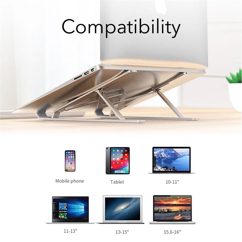 Devia Smart Series Multi-function Folding Stand For Tablet/Laptop - Silver 