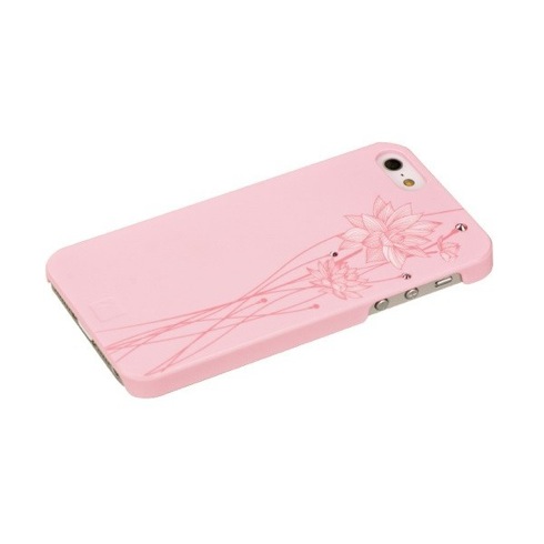 Swarovski kryt Lotus pre iPhone SE/5s/5 - Pink 