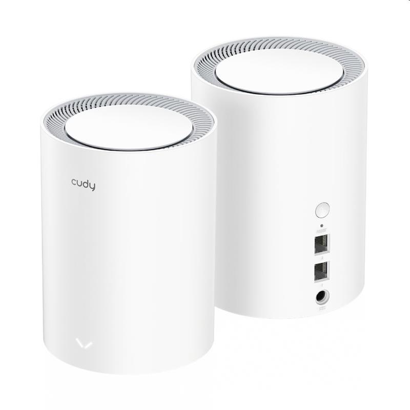 Cudy M1800 - AX1800 Wi-Fi 6 Mesh Solution 2-Pack, Dual-Band, 1201+574Mbps, AX/AC/A/B/G/N, 2x GigEth, 4x int.antenna, Beamform 