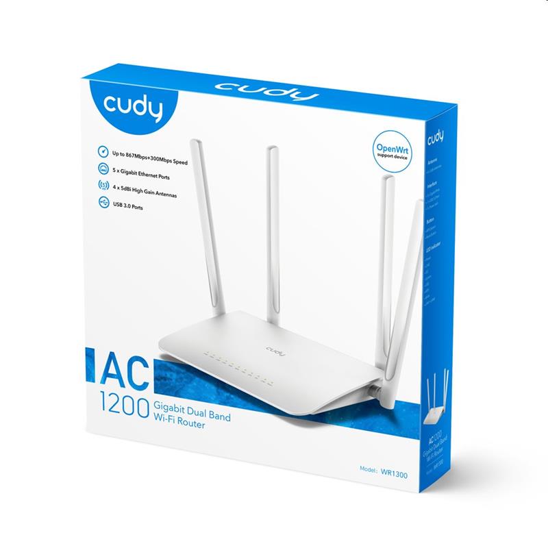 Cudy WR1300 - AC1200 Gigabit Wi-Fi Mesh Router 