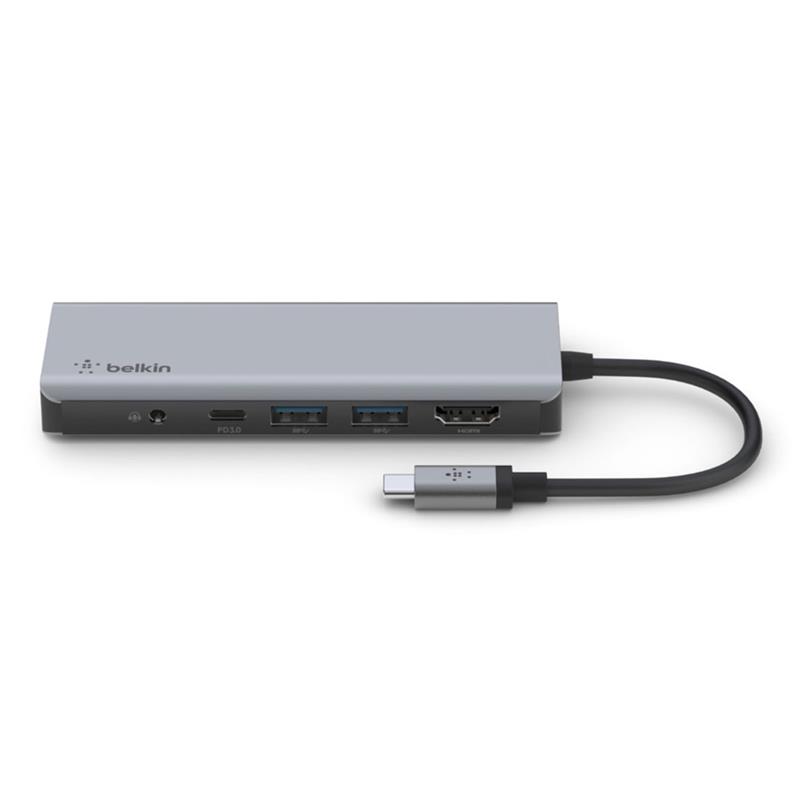 Belkin Connect USB-C 7-in-1 Multiport Adapter - Space Gray 