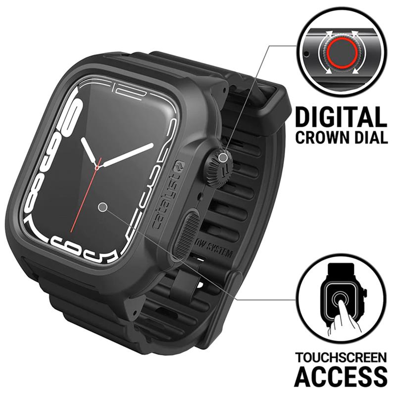 Catalyst puzdro Total Protection Case pre Apple Watch 7/8 45 mm - Stealth Black 