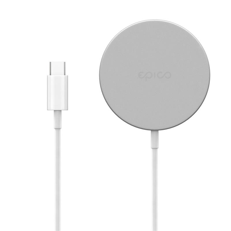 iStores by EPICO FAST MAGNETIC WIRELESS CHARGER - silver 