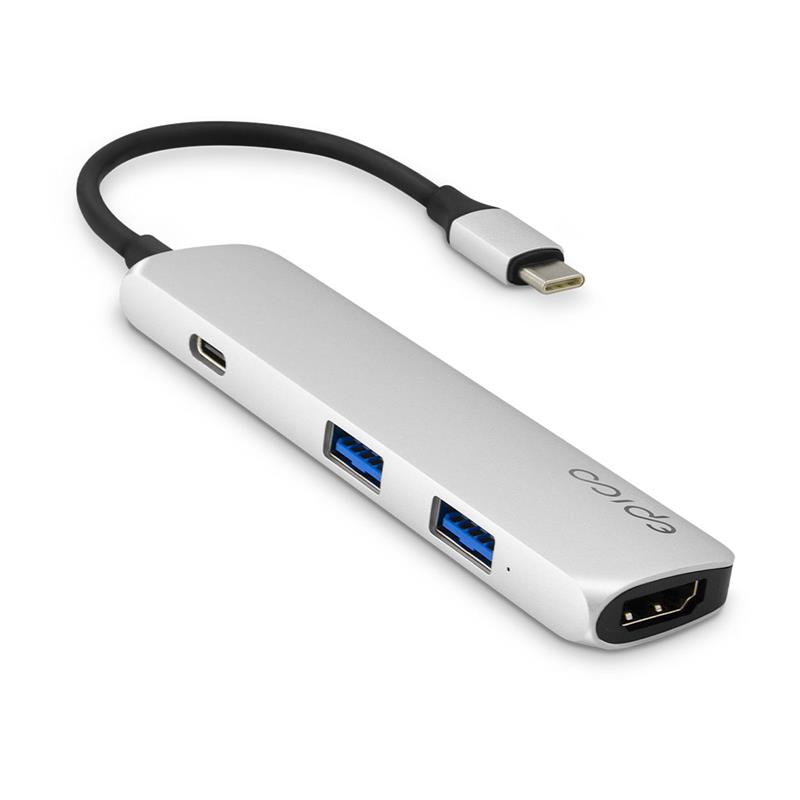 iStores by EPICO USB Type-C HUB 4K HDMI - silver/black 