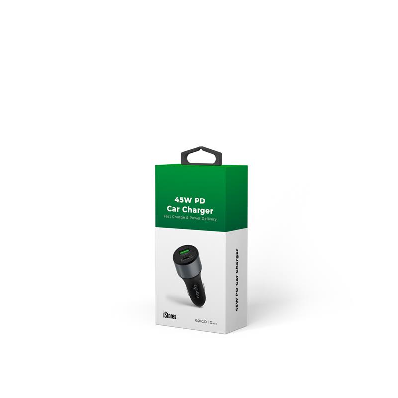 iStores by Epico 45W PD CAR CHARGER - space gray 