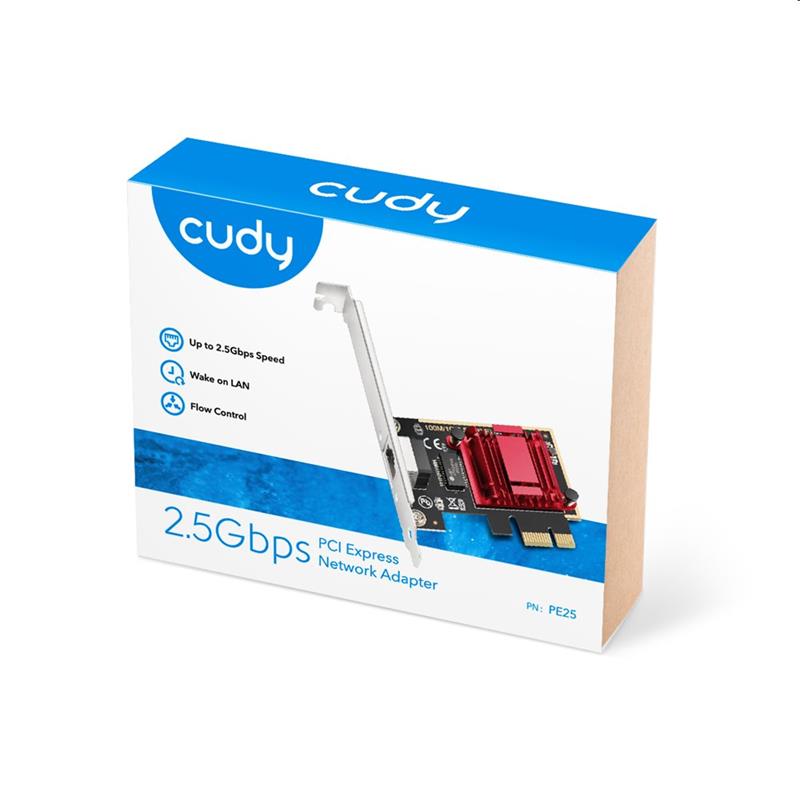 Cudy 2.5Gbps PCI Express Network Adapter, RJ45 Cat6/6A/7/8 