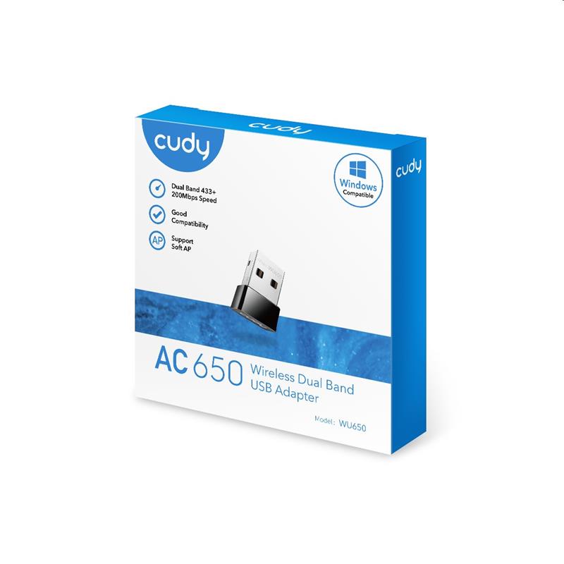 Cudy WU650 - AC650 Wi-Fi Mini USB Adapter 