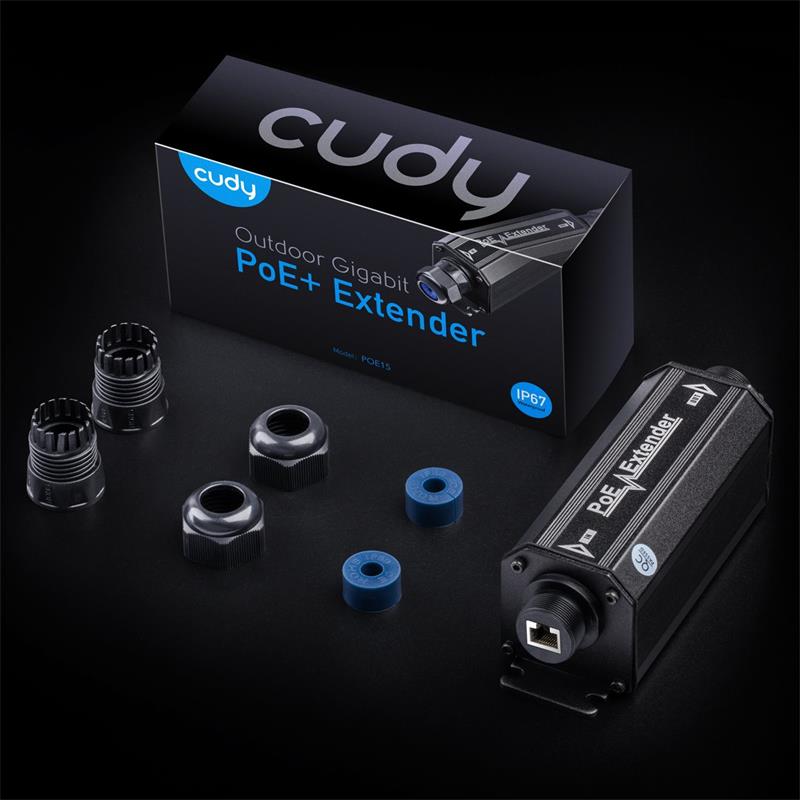 Cudy 10/100/1000Mbps Outdoor Waterproof PoE+ Extender 