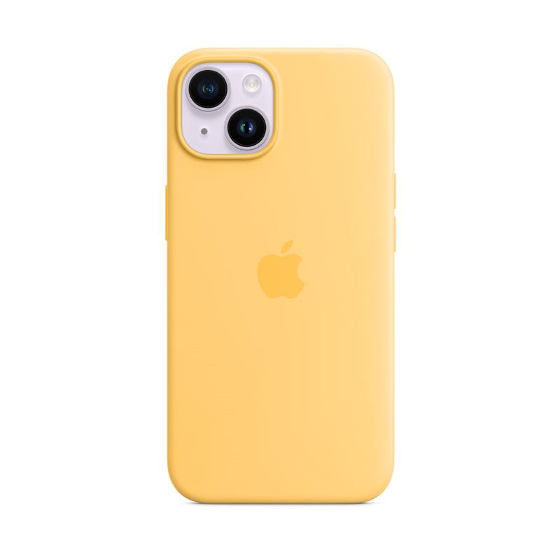 Apple iPhone 14 Silicone Case with MagSafe - Sunglow 